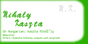 mihaly kaszta business card